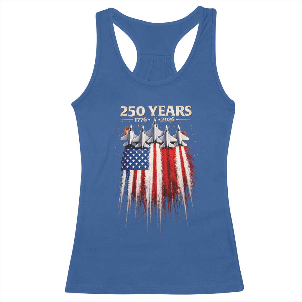 250 Years Anniversary Racerback Tank Top Usa American Flag 1776 2026 Patriotic Independence Day 4th July