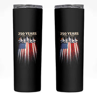 250 Years Anniversary Skinny Tumbler Usa American Flag 1776 2026 Patriotic Independence Day 4th July