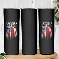 250 Years Anniversary Skinny Tumbler Usa American Flag 1776 2026 Patriotic Independence Day 4th July