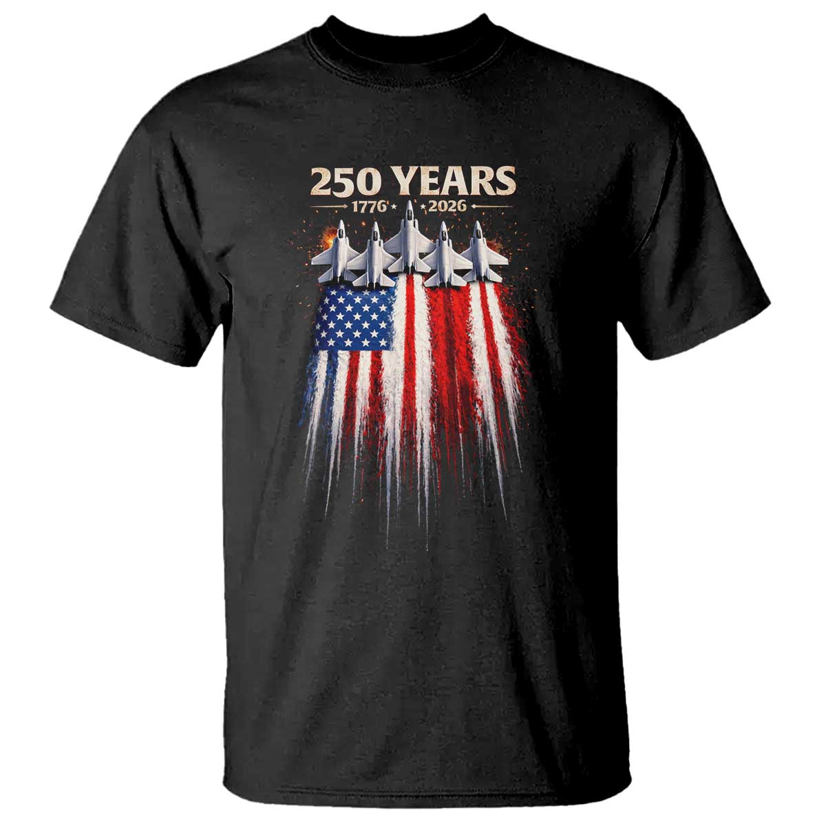 250 Years Anniversary T Shirt Usa American Flag 1776 2026 Patriotic Independence Day 4th July