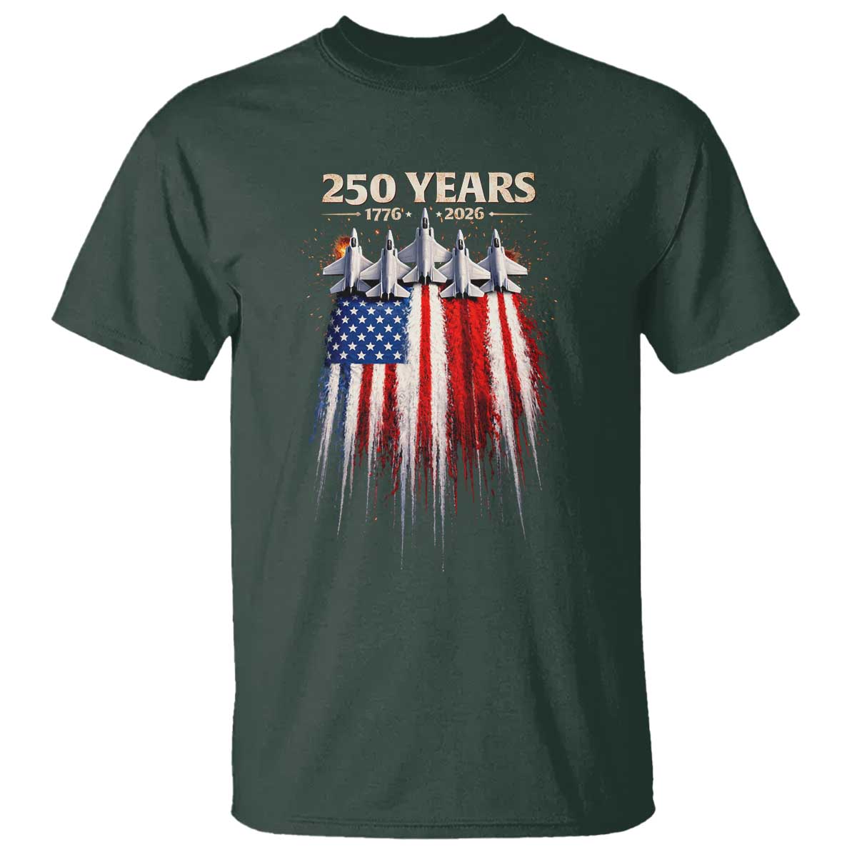 250 Years Anniversary T Shirt Usa American Flag 1776 2026 Patriotic Independence Day 4th July