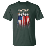 250 Years Anniversary T Shirt Usa American Flag 1776 2026 Patriotic Independence Day 4th July