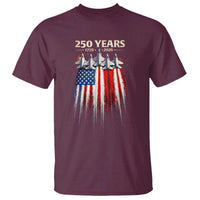 250 Years Anniversary T Shirt Usa American Flag 1776 2026 Patriotic Independence Day 4th July