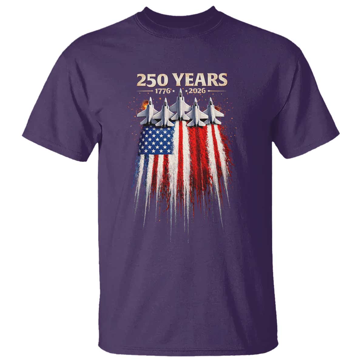 250 Years Anniversary T Shirt Usa American Flag 1776 2026 Patriotic Independence Day 4th July