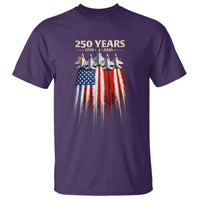 250 Years Anniversary T Shirt Usa American Flag 1776 2026 Patriotic Independence Day 4th July
