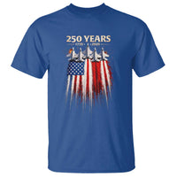 250 Years Anniversary T Shirt Usa American Flag 1776 2026 Patriotic Independence Day 4th July