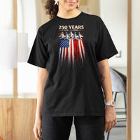 250 Years Anniversary T Shirt For Women Usa American Flag 1776 2026 Patriotic Independence Day 4th July