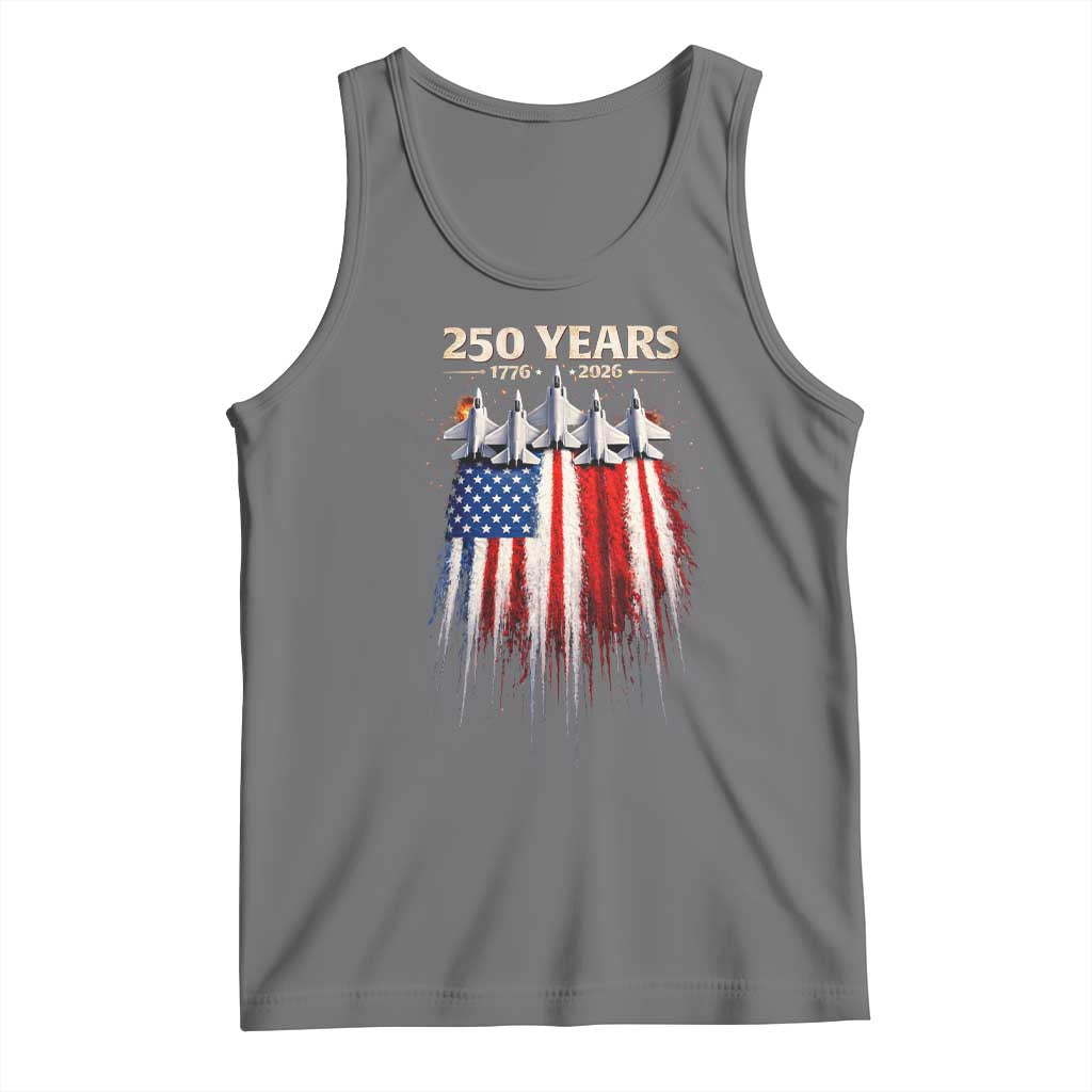 250 Years Anniversary Tank Top Usa American Flag 1776 2026 Patriotic Independence Day 4th July