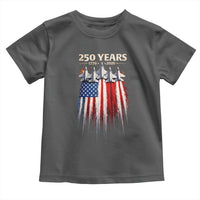 250 Years Anniversary Toddler T Shirt Usa American Flag 1776 2026 Patriotic Independence Day 4th July