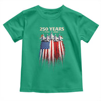 250 Years Anniversary Toddler T Shirt Usa American Flag 1776 2026 Patriotic Independence Day 4th July