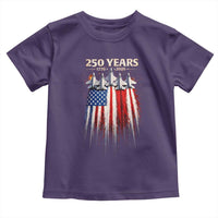250 Years Anniversary Toddler T Shirt Usa American Flag 1776 2026 Patriotic Independence Day 4th July