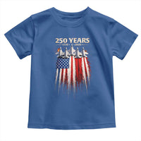 250 Years Anniversary Toddler T Shirt Usa American Flag 1776 2026 Patriotic Independence Day 4th July