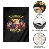250th Anniversary Garden Flag United States 250 Years Birthday 1776 2026 Eagle USA Flag