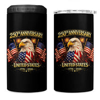 250th Anniversary 4 in 1 Can Cooler Tumbler United States 250 Years Birthday 1776 2026 Eagle USA Flag