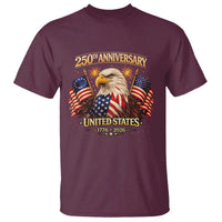 250th Anniversary T Shirt United States 250 Years Birthday 1776 2026 Eagle USA Flag