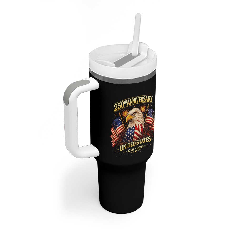 250th Anniversary Tumbler With Handle United States 250 Years Birthday 1776 2026 Eagle USA Flag