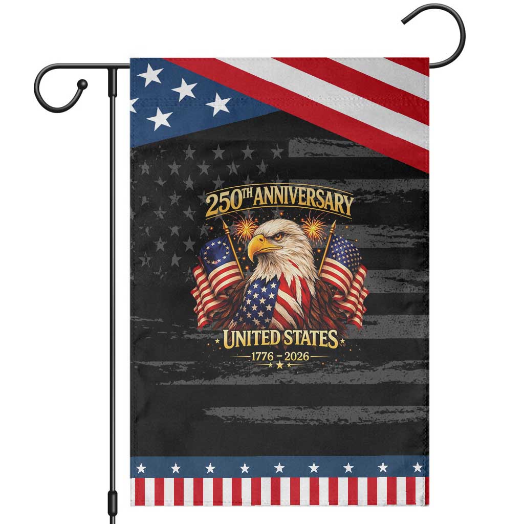 250th Anniversary Garden Flag United States 250 Years Birthday 1776 2026 Eagle USA Flag