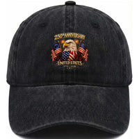 250th Anniversary Washed Cotton Baseball Cap United States 250 Years Birthday 1776 2026 Eagle USA Flag