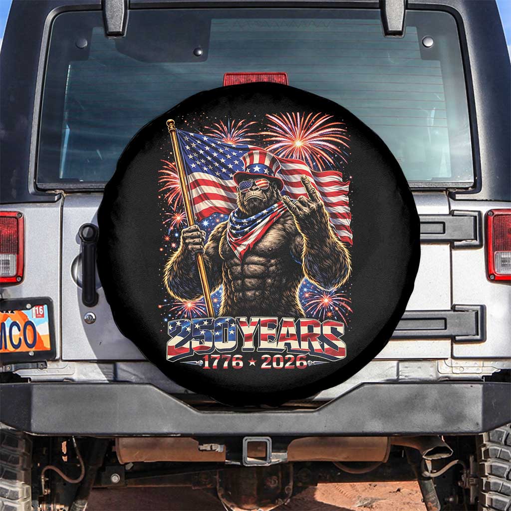Bigfoot 250th Anniversary Spare Tire Cover USA Independence 250 Years Of Freedom 1776 2026 Patriotic Flag