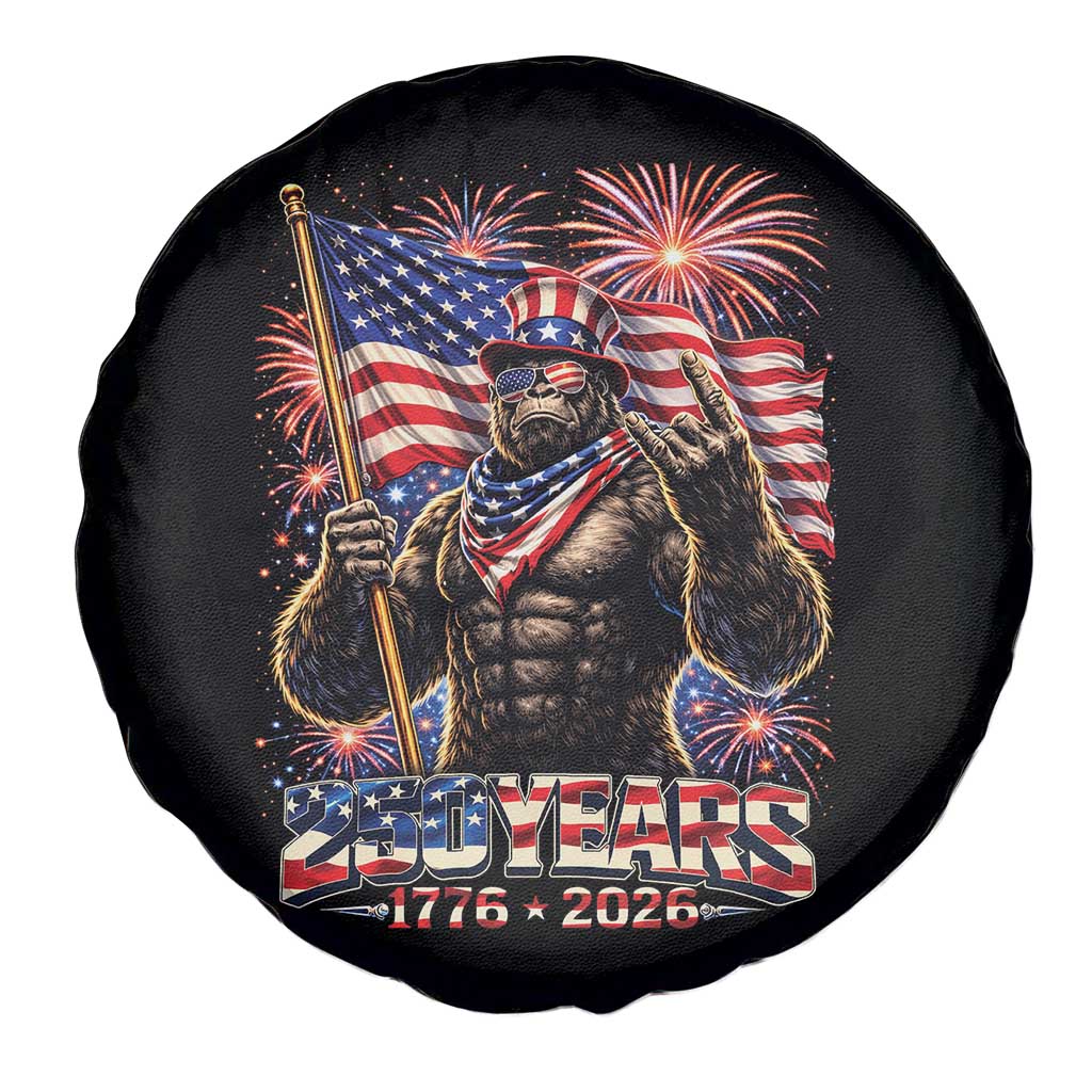 Bigfoot 250th Anniversary Spare Tire Cover USA Independence 250 Years Of Freedom 1776 2026 Patriotic Flag