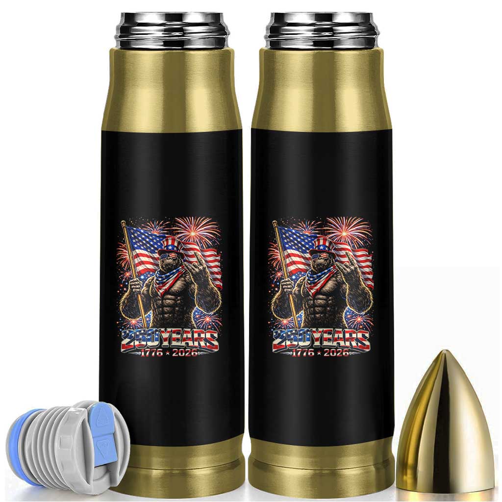 Bigfoot 250th Anniversary Bullet Tumbler USA Independence 250 Years Of Freedom 1776 2026 Patriotic Flag