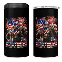Bigfoot 250th Anniversary 4 in 1 Can Cooler Tumbler USA Independence 250 Years Of Freedom 1776 2026 Patriotic Flag