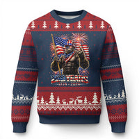 Bigfoot 250th Anniversary Ugly Christmas Sweater USA Independence 250 Years Of Freedom 1776 2026 Patriotic Flag