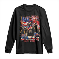 Bigfoot 250th Anniversary Long Sleeve Shirt USA Independence 250 Years Of Freedom 1776 2026 Patriotic Flag