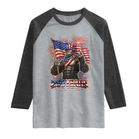 Bigfoot 250th Anniversary Raglan Shirt USA Independence 250 Years Of Freedom 1776 2026 Patriotic Flag