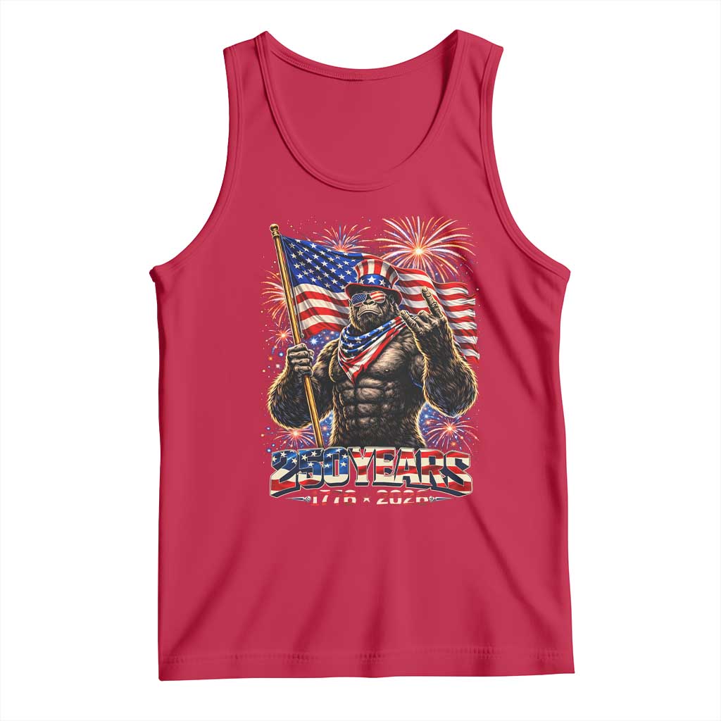 Bigfoot 250th Anniversary Tank Top USA Independence 250 Years Of Freedom 1776 2026 Patriotic Flag