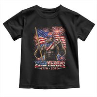 Bigfoot 250th Anniversary Toddler T Shirt USA Independence 250 Years Of Freedom 1776 2026 Patriotic Flag