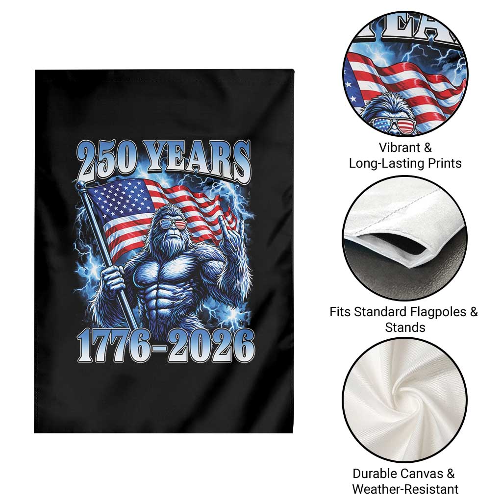 Bigfoot 250th Anniversary America Garden Flag 250 Years Of Freedom 4th July 1776 2026 Patriotic Flag