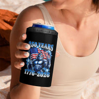 Bigfoot 250th Anniversary America 4 in 1 Can Cooler Tumbler 250 Years Of Freedom 4th July 1776 2026 Patriotic Flag