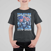 Bigfoot 250th Anniversary America T Shirt For Kid 250 Years Of Freedom 4th July 1776 2026 Patriotic Flag