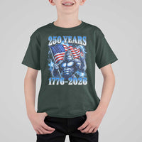 Bigfoot 250th Anniversary America T Shirt For Kid 250 Years Of Freedom 4th July 1776 2026 Patriotic Flag