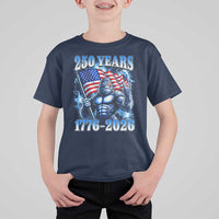 Bigfoot 250th Anniversary America T Shirt For Kid 250 Years Of Freedom 4th July 1776 2026 Patriotic Flag