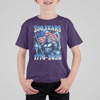 Bigfoot 250th Anniversary America T Shirt For Kid 250 Years Of Freedom 4th July 1776 2026 Patriotic Flag