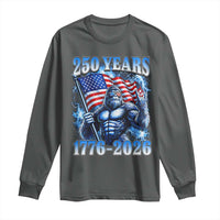 Bigfoot 250th Anniversary America Long Sleeve Shirt 250 Years Of Freedom 4th July 1776 2026 Patriotic Flag