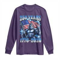 Bigfoot 250th Anniversary America Long Sleeve Shirt 250 Years Of Freedom 4th July 1776 2026 Patriotic Flag