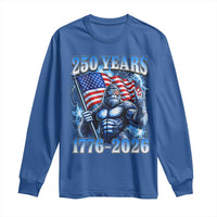 Bigfoot 250th Anniversary America Long Sleeve Shirt 250 Years Of Freedom 4th July 1776 2026 Patriotic Flag