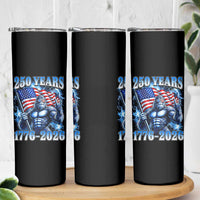 Bigfoot 250th Anniversary America Skinny Tumbler 250 Years Of Freedom 4th July 1776 2026 Patriotic Flag