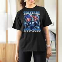 Bigfoot 250th Anniversary America T Shirt For Women 250 Years Of Freedom 4th July 1776 2026 Patriotic Flag