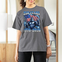 Bigfoot 250th Anniversary America T Shirt For Women 250 Years Of Freedom 4th July 1776 2026 Patriotic Flag