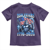 Bigfoot 250th Anniversary America Toddler T Shirt 250 Years Of Freedom 4th July 1776 2026 Patriotic Flag