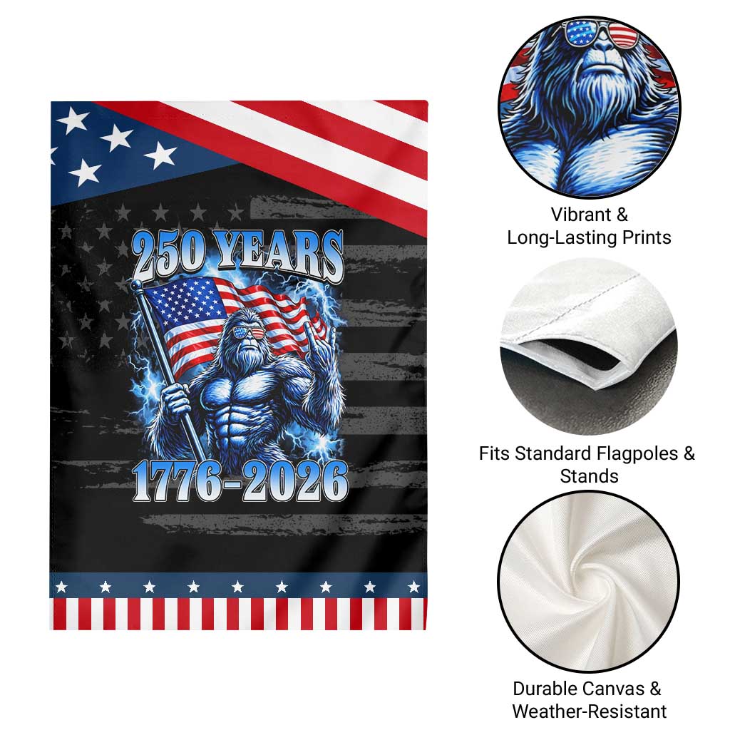 Bigfoot 250th Anniversary America Patriotic Garden Flag 250 Years Of Freedom 4th July 1776 2026 Patriotic Flag