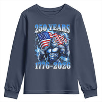 Bigfoot 250th Anniversary America Youth Sweatshirt 250 Years Of Freedom 4th July 1776 2026 Patriotic Flag