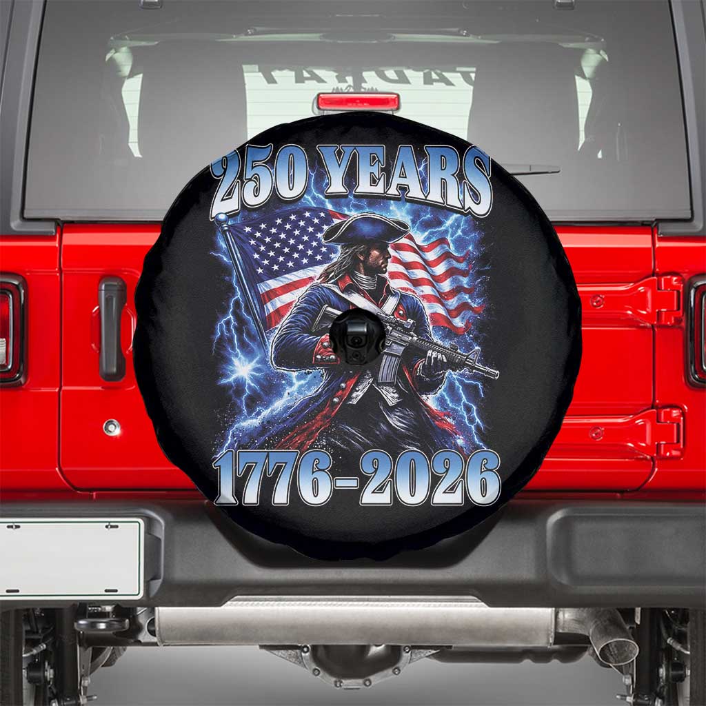 250th Anniversary Yankee Spirit Spare Tire Cover 1776 2026 Patriotic Tactical Minuteman US Flag