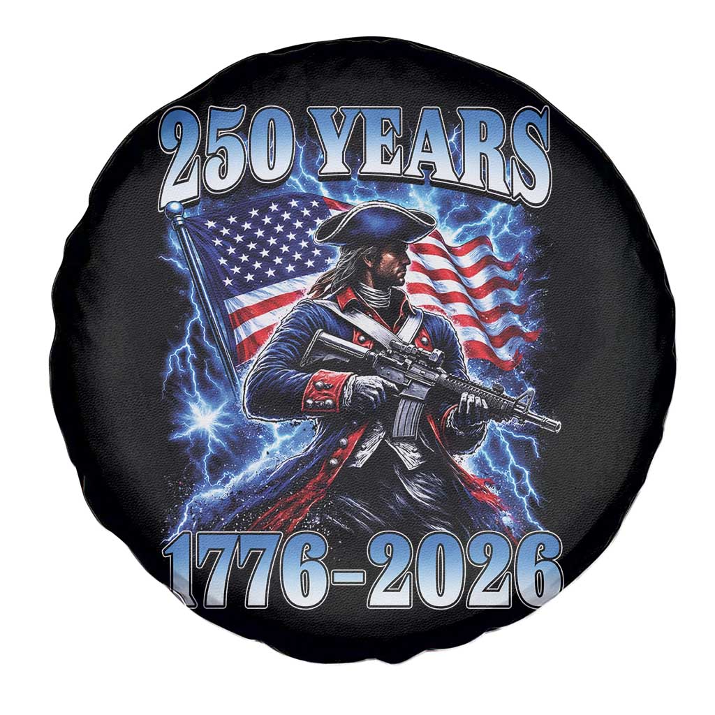 250th Anniversary Yankee Spirit Spare Tire Cover 1776 2026 Patriotic Tactical Minuteman US Flag