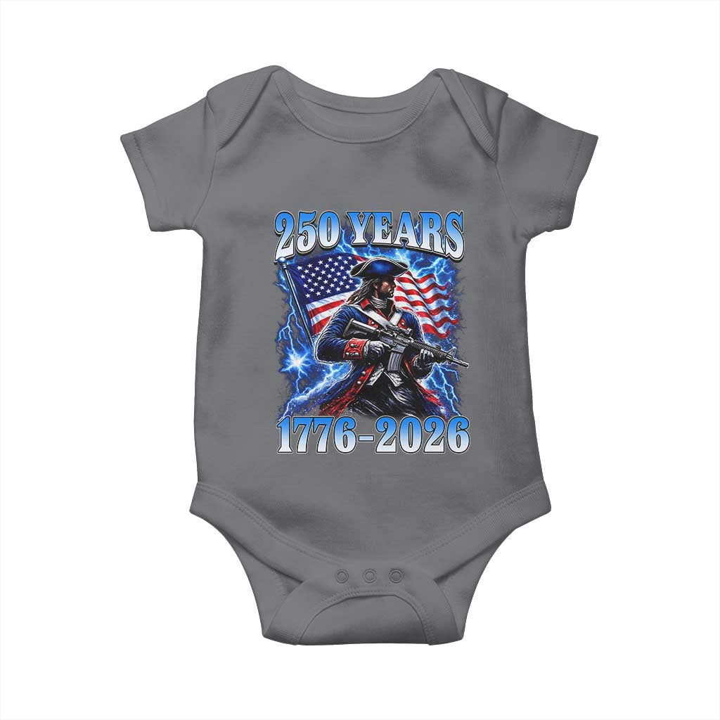 250th Anniversary Yankee Spirit Baby Onesie 1776 2026 Patriotic Tactical Minuteman US Flag