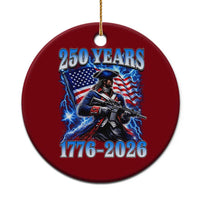 250th Anniversary Yankee Spirit Ceramic Ornament 1776 2026 Patriotic Tactical Minuteman US Flag